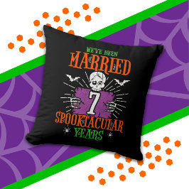 Cojín Decorativo Aniversario de bodas número 7 Halloween Spooktacul
