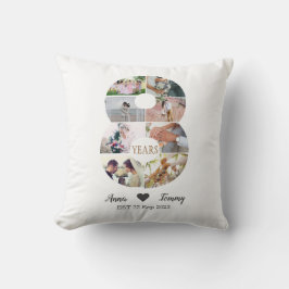Cojín Decorativo Aniversario del Boda de 8 años