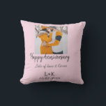 Cojín Decorativo Aniversario feliz boho moderno agregar nombre fech<br><div class="desc">Diseño para pareja enamorada</div>