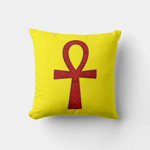 Cojín Decorativo Ankh Rojo