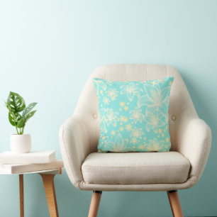 Cojín Decorativo Anne Aqua 🌊 Floral