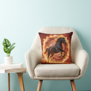 Cojín Decorativo Año Chino del Caballo de Fuego