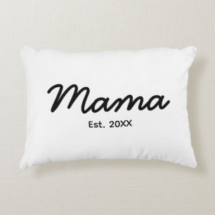 Cojín Decorativo Año de establecimiento de Mama   Fecha personaliza