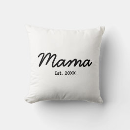 Cojín Decorativo Año de establecimiento de Mama | Fecha personaliza
