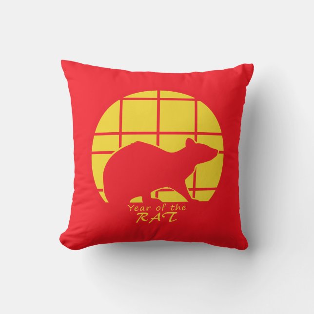 Cojín Decorativo Año de la Rata (Anverso)