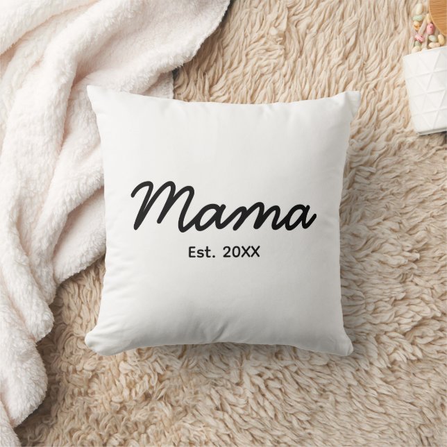 Cojín Decorativo Año de Mama Establecido | Fecha personalizada para (Manta)