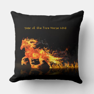 Cojín Decorativo Año del Caballo 2026 (Caballo de Fuego}