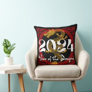 Cojín Decorativo Año del Dragón 2024 zodíaco chino