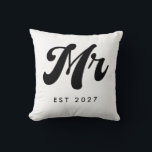 Cojín Decorativo Año del Sr. EST<br><div class="desc">Sr. Año establecido diversión Diseño mínimo</div>