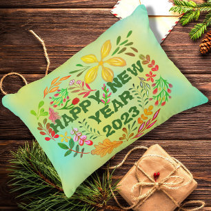 COJÍN DECORATIVO AÑO NUEVO FELIZ PERSONALIZADO 20XX