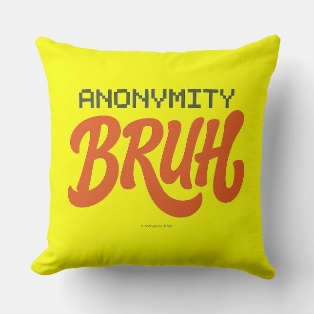 Cojín Decorativo Anonymity Bruh Logo - Throw Pillow (Anverso)