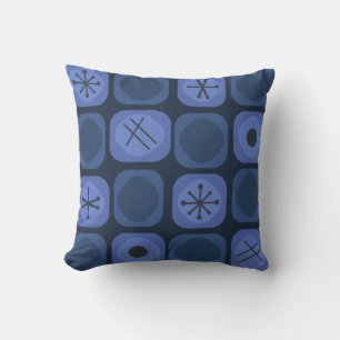 Cojín Decorativo Años 1950 Mod Art Soft Cubes Navy Blue