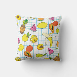 Cojín Decorativo Antecedentes con frutas jugosas. Patata de fruta s