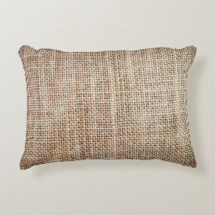 Cojín Decorativo Antecedentes de burlap hessian