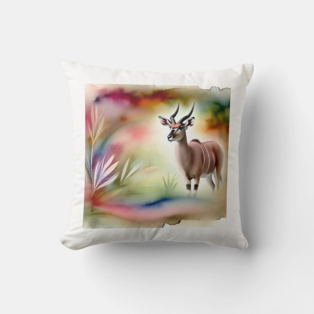 Cojín Decorativo Antelope in the Sunlight 060924AREF126 - Watercolo (Anverso)