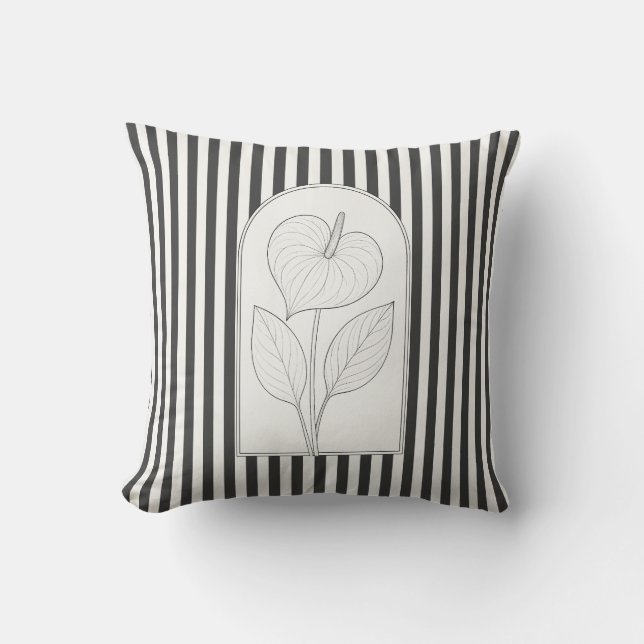 Cojín Decorativo Anthurium Elegant Flor Botánica (Anverso)