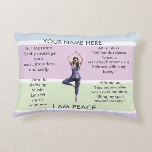 Cojín Decorativo ANTI-STRESS RELAX CALM Meditation PEACE (Reverso)