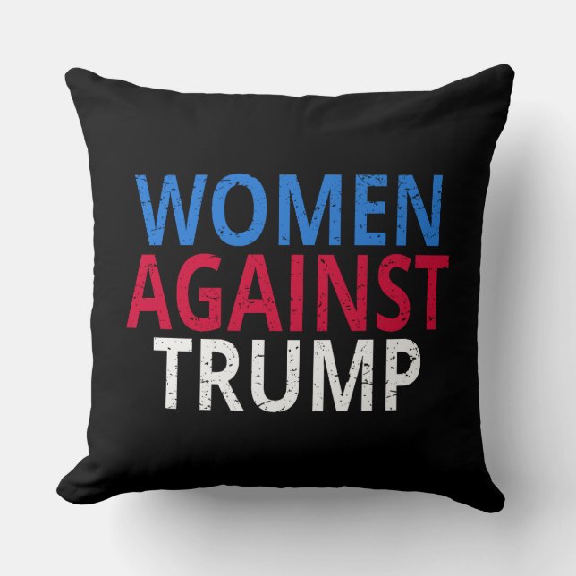 Cojín Decorativo Anti-Trump - Las mujeres contra Trump (Anverso)