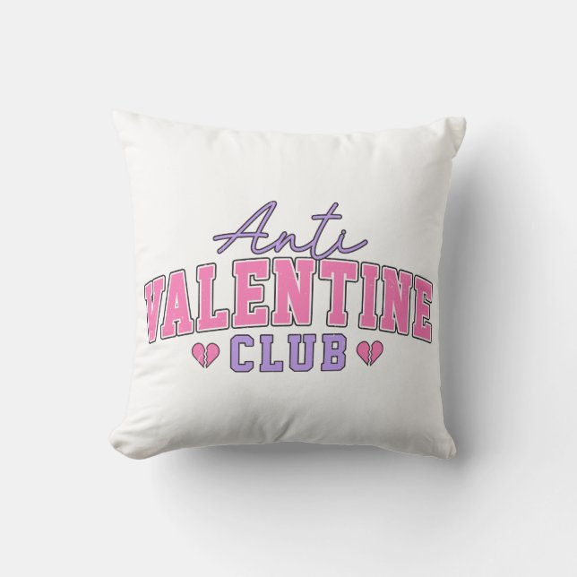 Cojín Decorativo Anti Valentine Club (Anverso)
