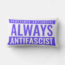 Cojín decorativo antifascista siempre - azul negri