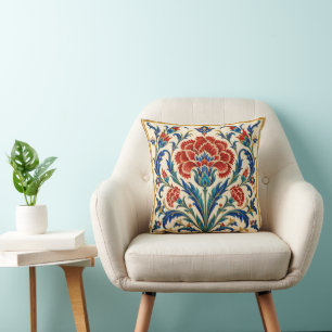 Cojín Decorativo Antigua Floral Otomana Elegancia Iznik