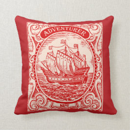 Cojín Decorativo Antiguo barco clásico aventurero naval vintage