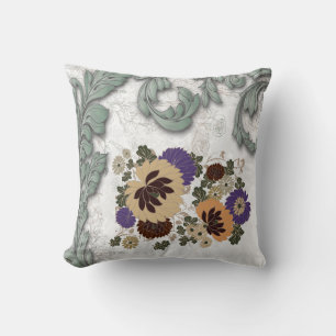 Cojín Decorativo Antiguo Floral Americano MoJo