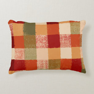 Cojín Decorativo Antiguo Naranja rojo rústico meteorológico Retro v