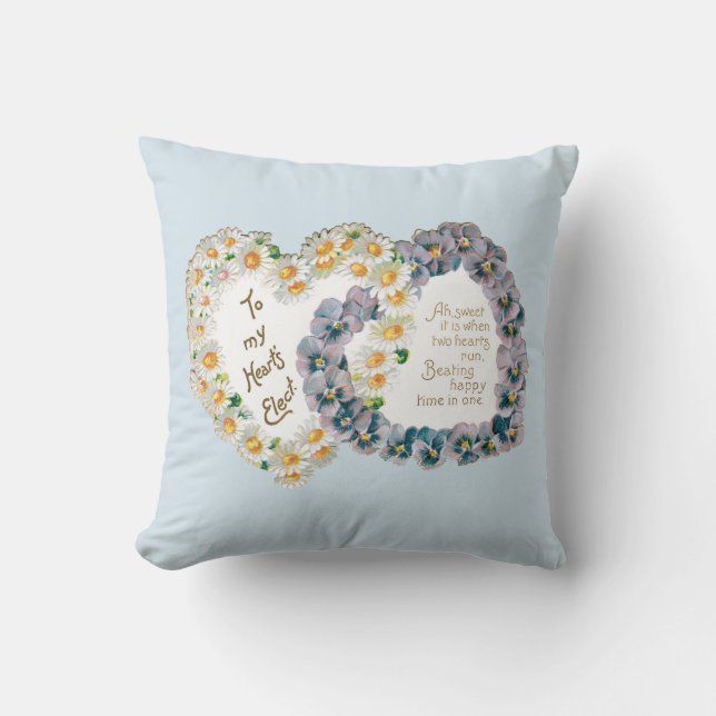 Cojín Decorativo Antiguo Valentine Bouquet Heart (Anverso)