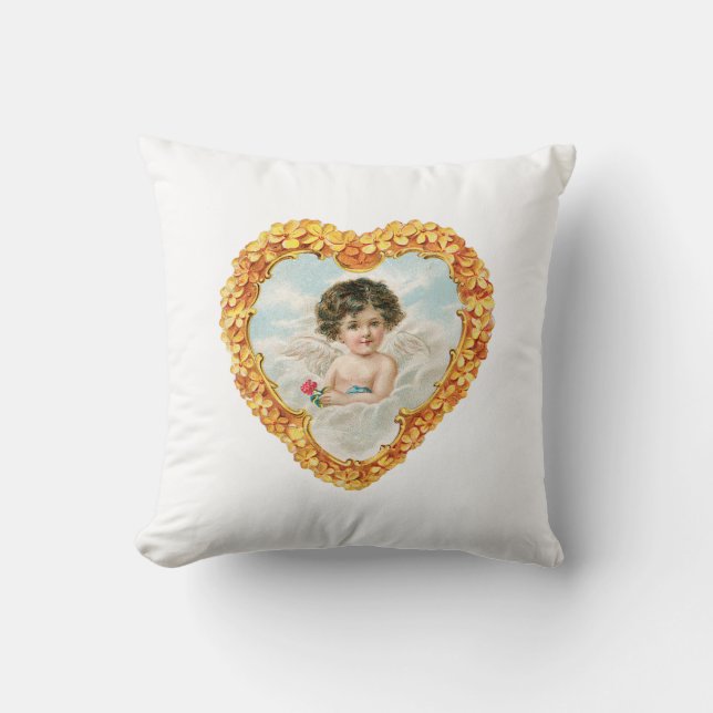 Cojín Decorativo Antiguo Valentine Cupido (Anverso)