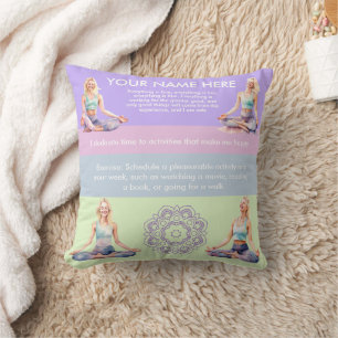 COJÍN DECORATIVO ANTISTRESS CALM YOGA PASTEL ZEN RELAX