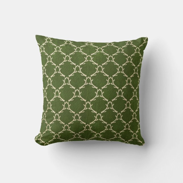 Cojín Decorativo Antler Pillow Verde (Anverso)