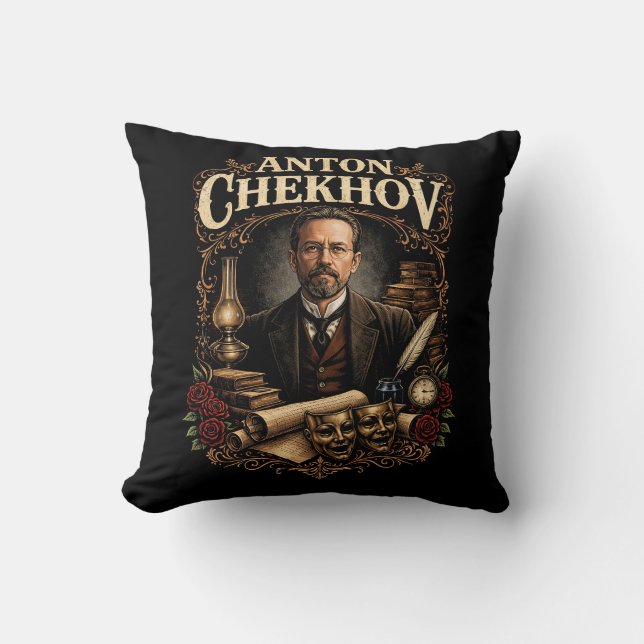 Cojín Decorativo Antón Chéjov (Anverso)