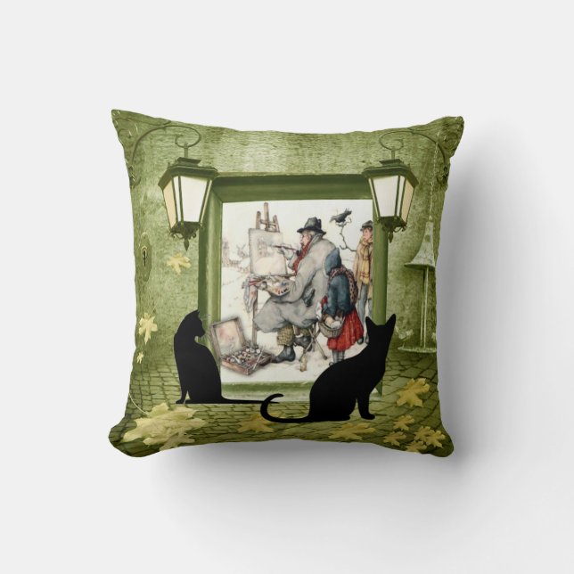 Cojín Decorativo Anton Pieck arrojar Pillow (Anverso)