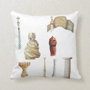 Cojín Decorativo Antonio Gaudi. Barcelona. España. Arquitectónico