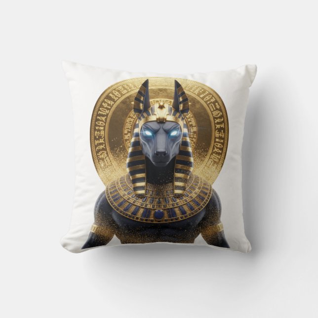 Cojín Decorativo Anubis Jackal Pillow | Ancient Egyptian God Decora (Anverso)