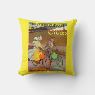 Cojín Decorativo anuncio de bicicletas Peugeot de 1900