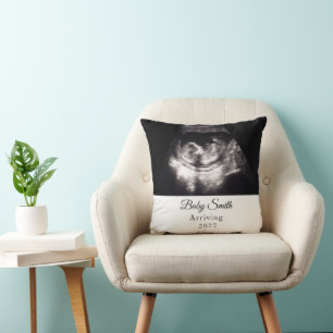 Cojín Decorativo Anuncio de embarazo de ultrasonido de bebé persona
