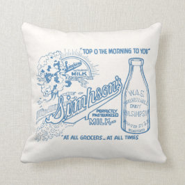 Cojín Decorativo Anuncio de leche de época