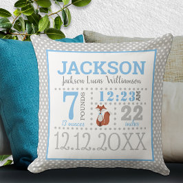 Cojín Decorativo Anuncio de nacimiento de Baby Boy