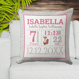 Cojín Decorativo Anuncio de nacimiento de bebé