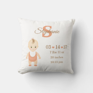 Cojín Decorativo Anuncio de nacimiento de bebé
