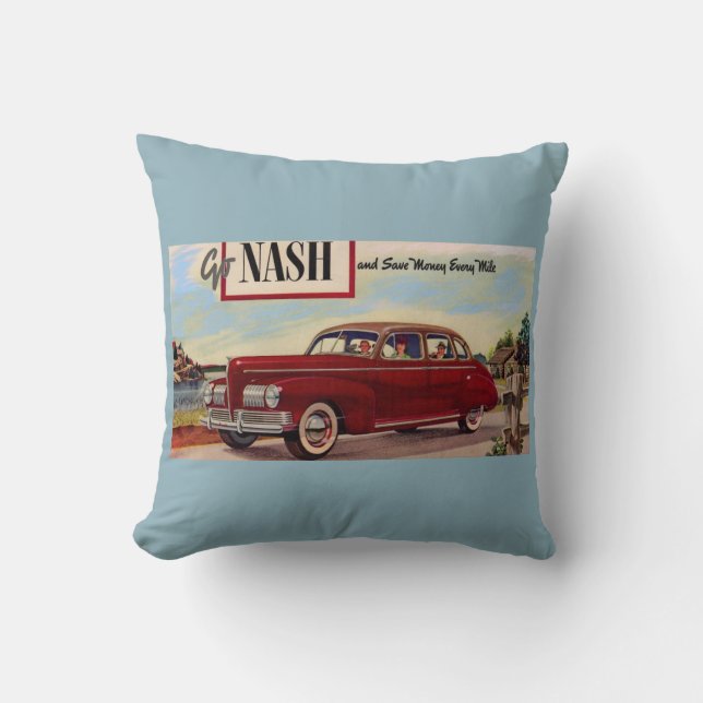 Cojín Decorativo Anuncio de Nash (Anverso)