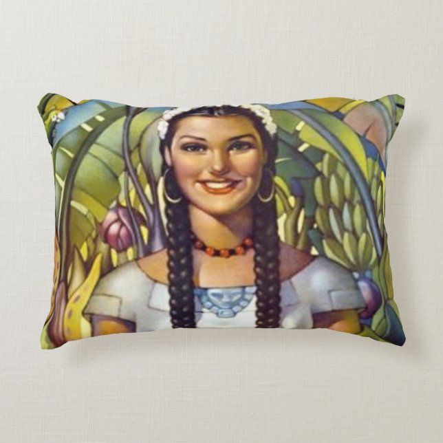 Cojín Decorativo Anuncio de turismo de viajes en México