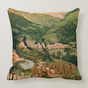 Cojín Decorativo Anuncio para "Allevard Les Bains", Isere (col