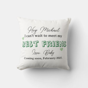 Cojín Decorativo anuncio personalizado de embarazo