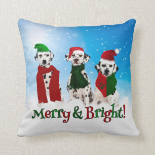 Cojín Decorativo APAL - El Dalmatian del navidad persigue las