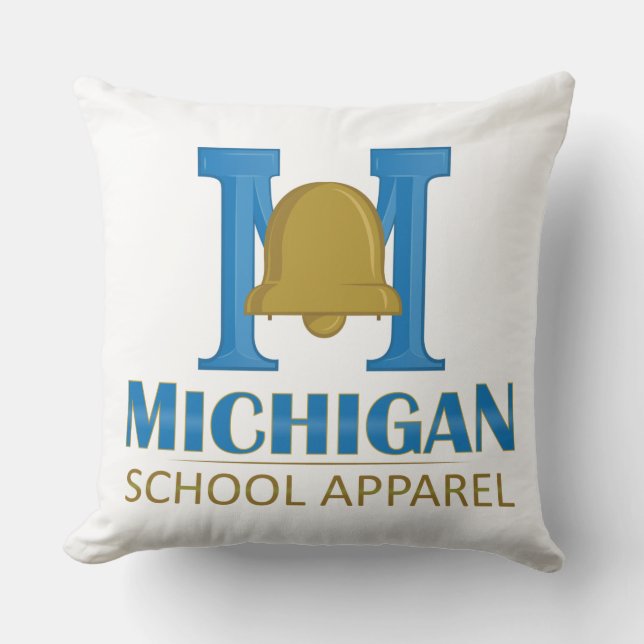Cojín Decorativo Aparato escolar de Michigan (Anverso)