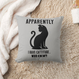 Cojín Decorativo Aparentemente Tengo Cattitude: Hecho Para Amantes