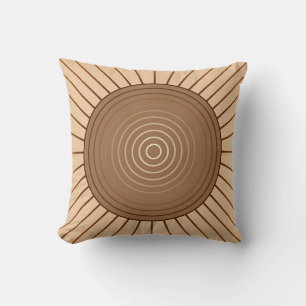 Cojín Decorativo Aparición geométrica moderna - Marrón y Tan